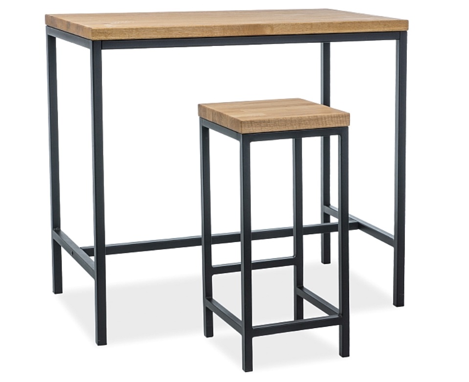 stoł drewaniany i stolik drewniany
